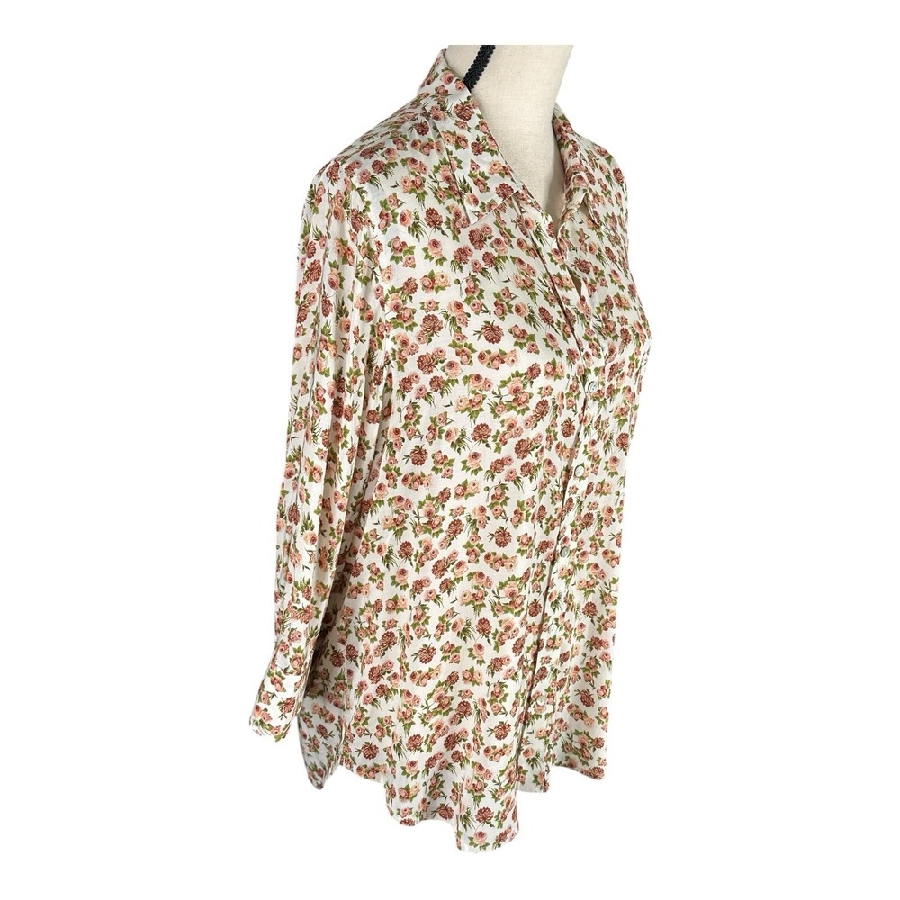L'agence Ryan Women‎ Floral Button Down 3/4 Sleeves Women's Size Large - Picture 3 of 13